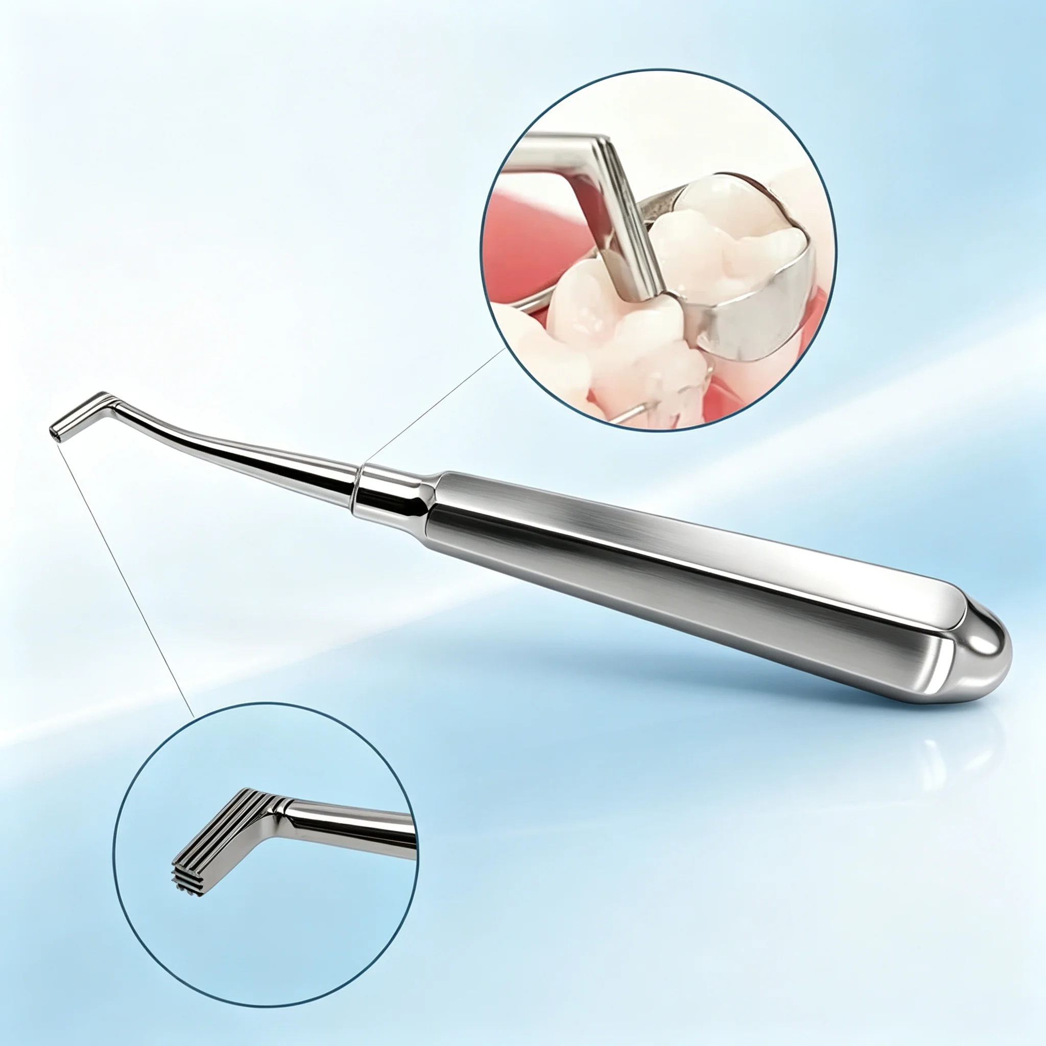 Dental Orthodontic Band Pusher Seater Stainless Steel Molar Band Seating Instrument Dental Lab Tool