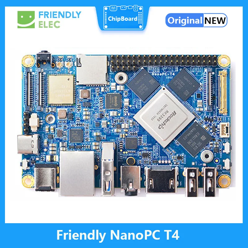 NanoPC T4 Open Source RK3399 Development Board DDR3 4GB Gbps Ethernet Support Android 7 8 10 Ubuntu, AI and deep learning