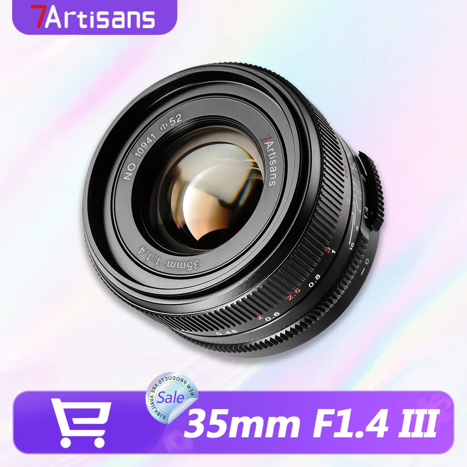 

7artisans Full Frame 35mm F1.4 III Large Aperture Mirrorless Camera Lens for Humanities Photography with Sony E Z R L-mount