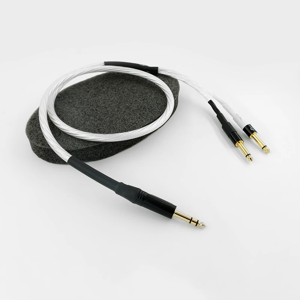 ODIN Hifi 6.5mm to Dual 6.5mm Audio Cable Flagship 7N OCC Pure Silver 6.35mm Cable for Electronica Amplifier Speaker