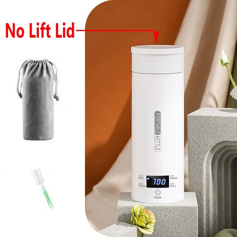DT39 Portable Travel Electric Kettle 4 Temperature Control 300W 304 Stainless Steel Hot Water Boiler Leakproof 220V EU Plug