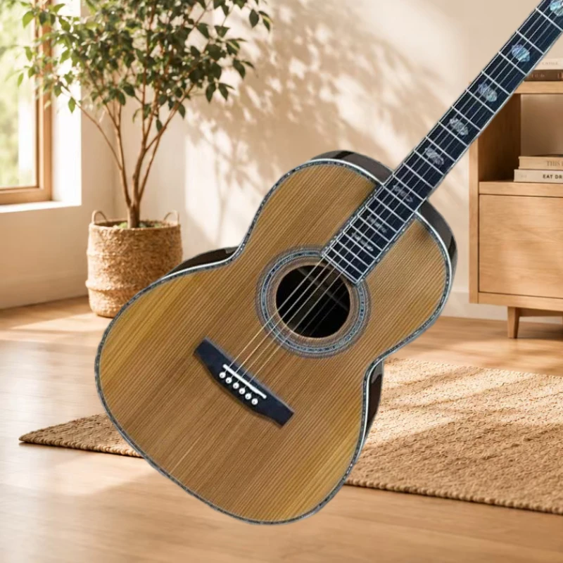 39 Inch 00045 Solid Top 6 Strings Acoustic Guitar Red Cedar Top Rosewood Back Sides Bridge Beginner Gift Free Delivery