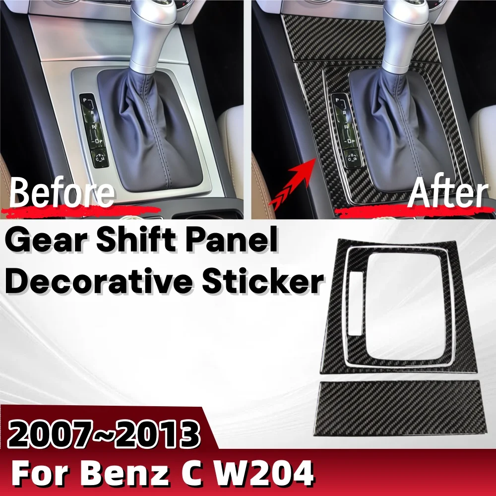 

Gear Shift Panel Decorative Sticker For Benz C W204 2007 2008 2009 2010 2011 2012 Car Decoration Stickers Styling ABS Plastic