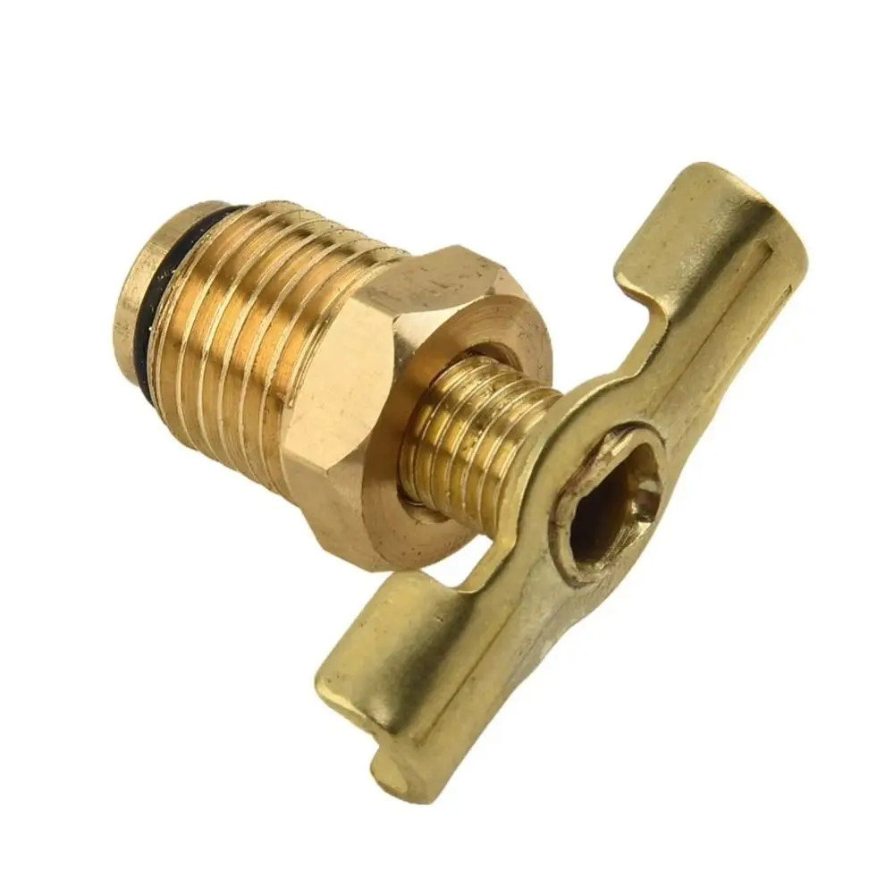 Brass Air Compressor Drain Valve 1/4 BSP Thread Butterfly Structure Blowdown Valve T-Handle Air Compressor Drain Cock