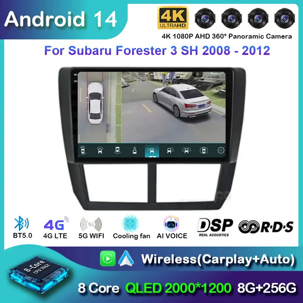 

Android 14 For Subaru Forester 3 SH 2008 - 2012 For Subaru Impreza GH GE 2007 - 2011 Car Radio Multimedia Video Player Navigatio
