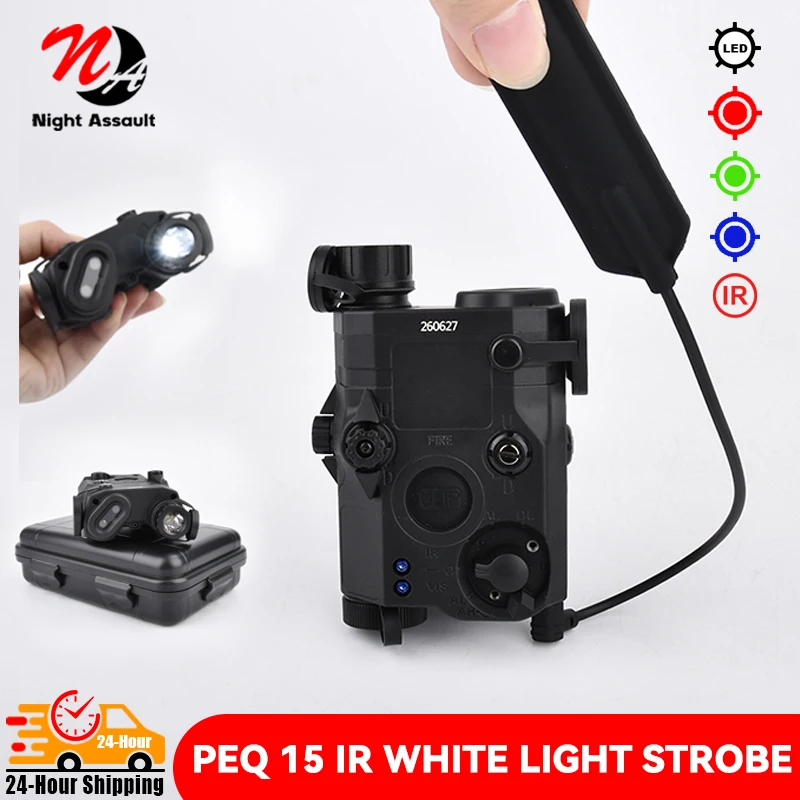 PEQ-15 láser rojo/verde LED blanco airsoft