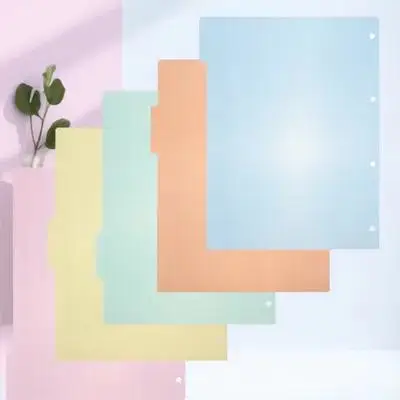 10Pcs Multicolor Index Dividers Label A4 Smooth Surface Long Lasting Office Use Binder Dividers Labels Paper Tab