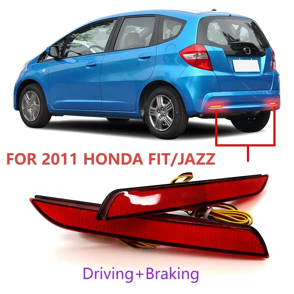 

2Pcs LED Rear Bumper Light Fit For Honda Fit 2009-2013 JAZZ CRZ STEPWGN‌ Driving Brake Lamp Auto Modified Parts Waterproof