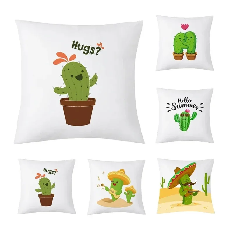 Summer Tropical Plant Cactus Decorative Pillowcase Living Room Office Ornaments Home Pillowcase