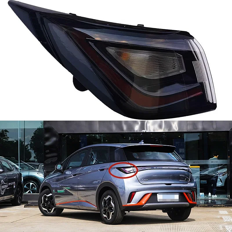 

For BYD DOLPHIN 2021-2023 Car Accessories Rear outside Tail Light Assembly Stop Lights Parking Lamp Rear lamp black border