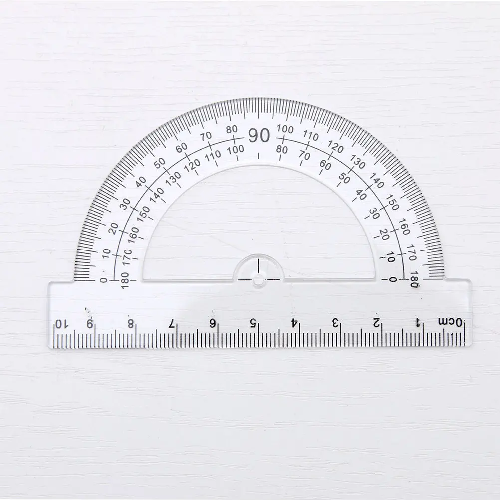 

30Pcs 180 Degree Clear Plastic Protractor for Math Geometry Drawing Drafting Students Teachers Architects Engineers School