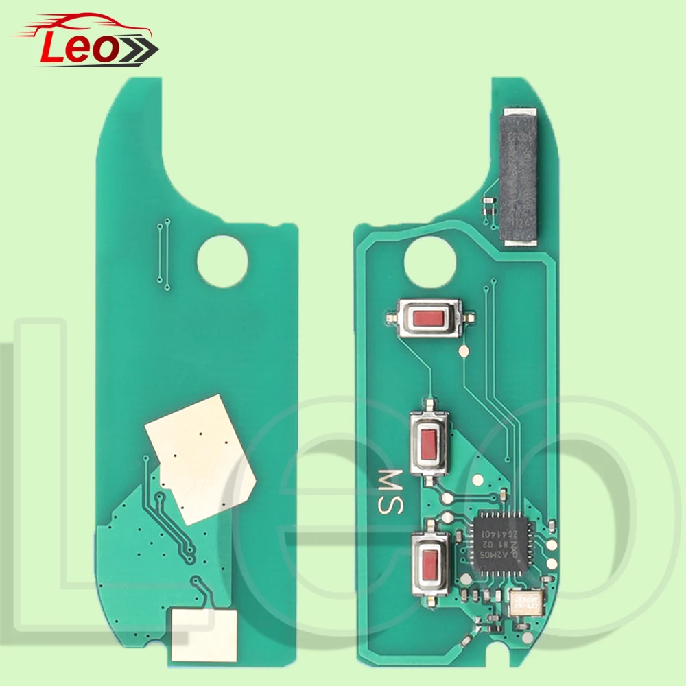 Leo  A2C86460000  433MHz ID:4A-CHIP Smart Flip Remote Key For Fiat Mobi Uno Fiorino E Mais Strada Citroen Peugeot Fob Control ..