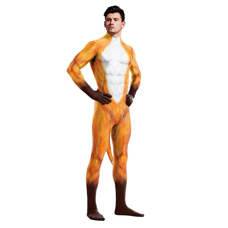 Costumes College de peau animale pour hommes et femmes, couverture complète, olympiques de batterie de fête sexuelle, Zentai avec queue, combinaisons genci, cosplay sexy, unisexe, mars