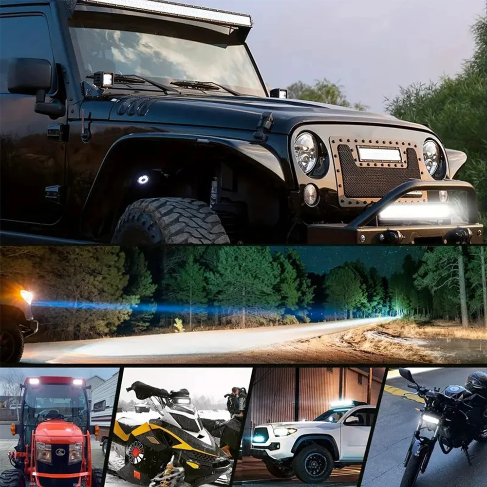 تيار مستمر 9-30 فولت 12 بوصة الطرق الوعرة الأضواء مصباح ليد بار أضواء القيادة الفيضانات شعاع LED ضوء العمل لشاحنة بيك اب SUV ATV UTV #6