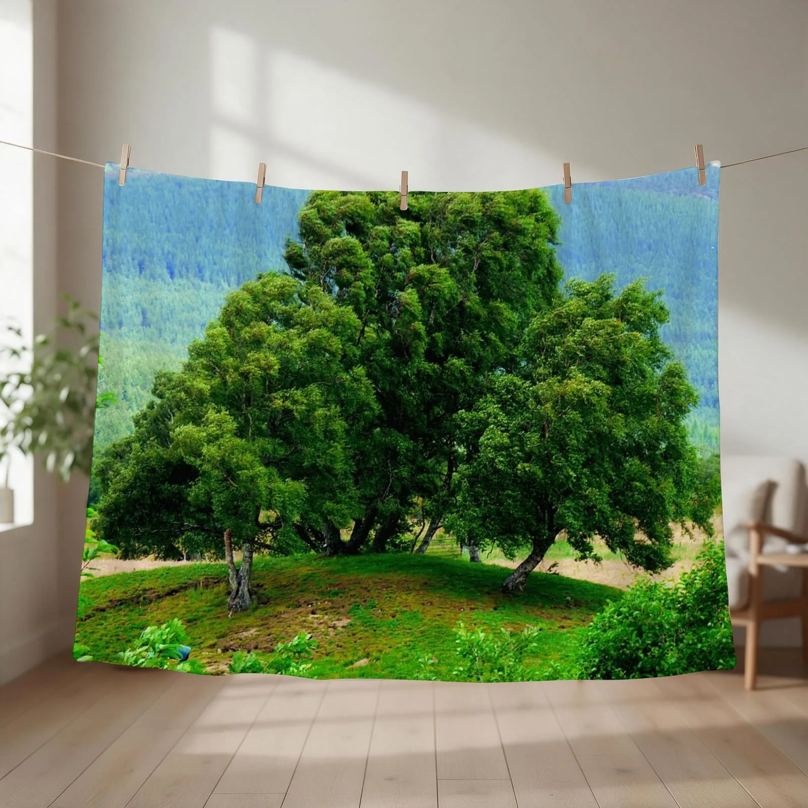 Birch Trees Friends Forever Throw Blanket couch cozy soft plush fuzzy picnic outdoor blanket
