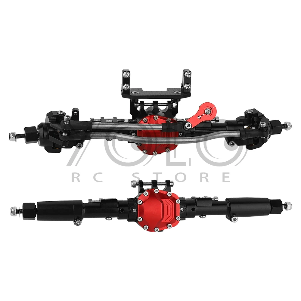 Scx10 Ii Aluminium Cnc Rechte Vooras 29T/8T Voor 1/10 Rc Rupsband Axiale Ar44 90047 90046 Kit Metalen Upgrade Onderdelen