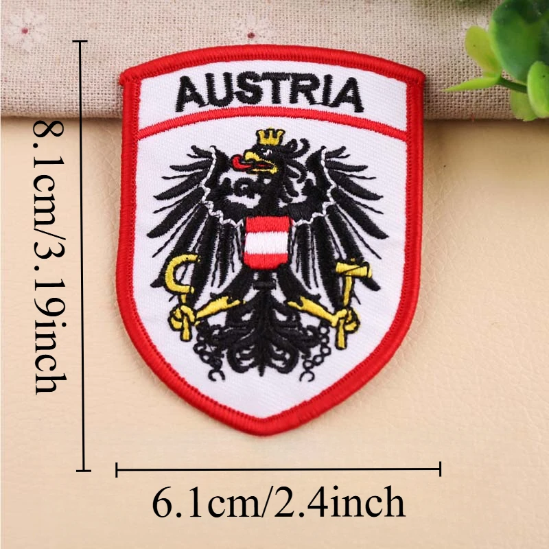 النمسا فرانكفورت ألمانيا الحديد على خياطة شارة مطرزة بقع DIY بها بنفسك تي شيرت ظهره الملابس يزين ملصق