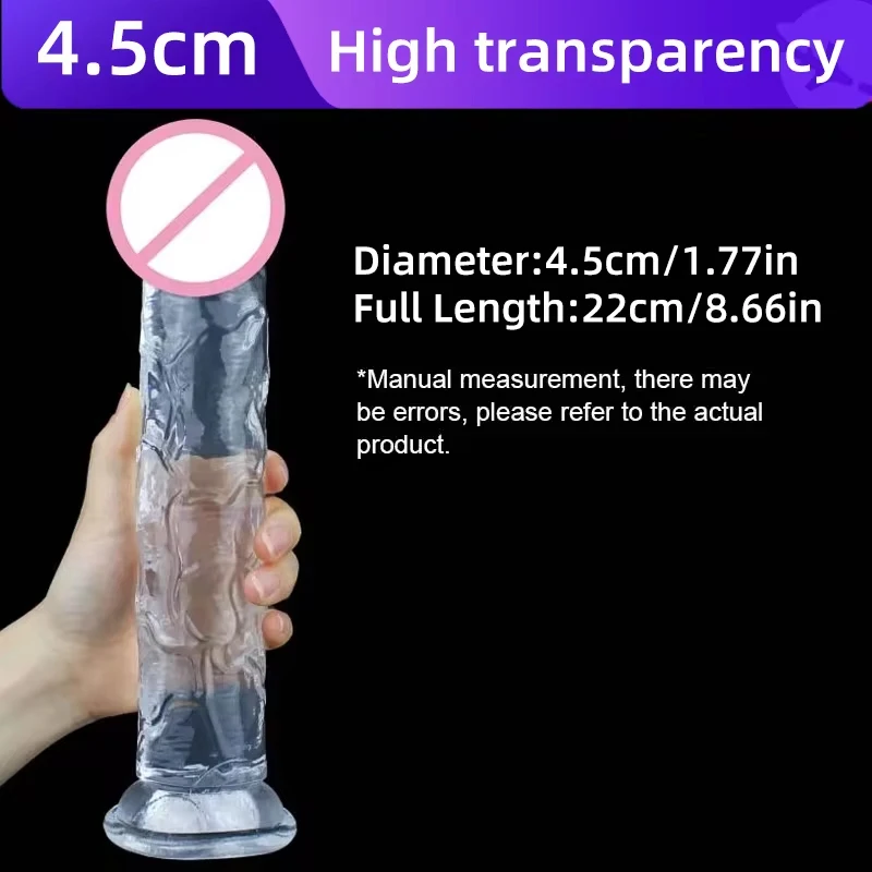 Realistic Silicone-Like Soft Dildo for Women - Strong Suction Cup, Lesbian Female Intimate Masturbator Adult Products Toy image 4
