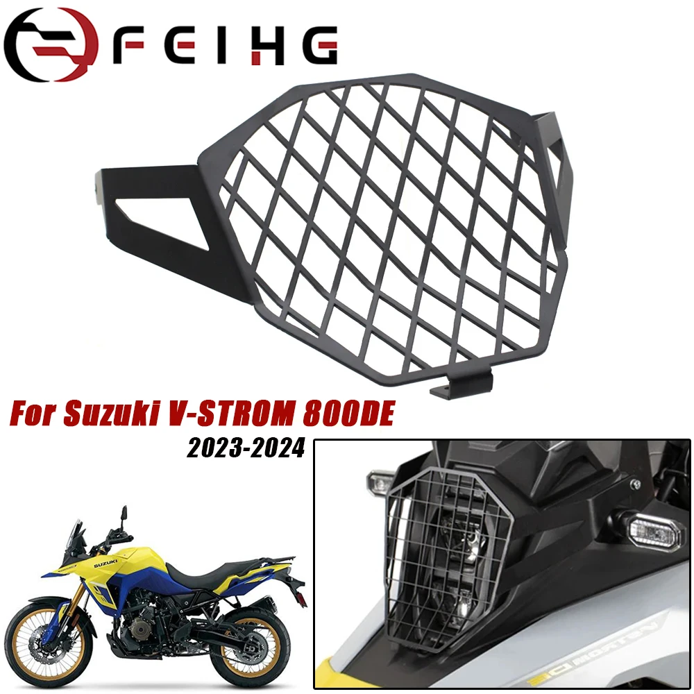 

For Suzuki V-STROM 800DE 800 DE 2023 2024 Motorcycle Headlight Head Light Guard Protector Cover Protection Grill VSTROM 800DE