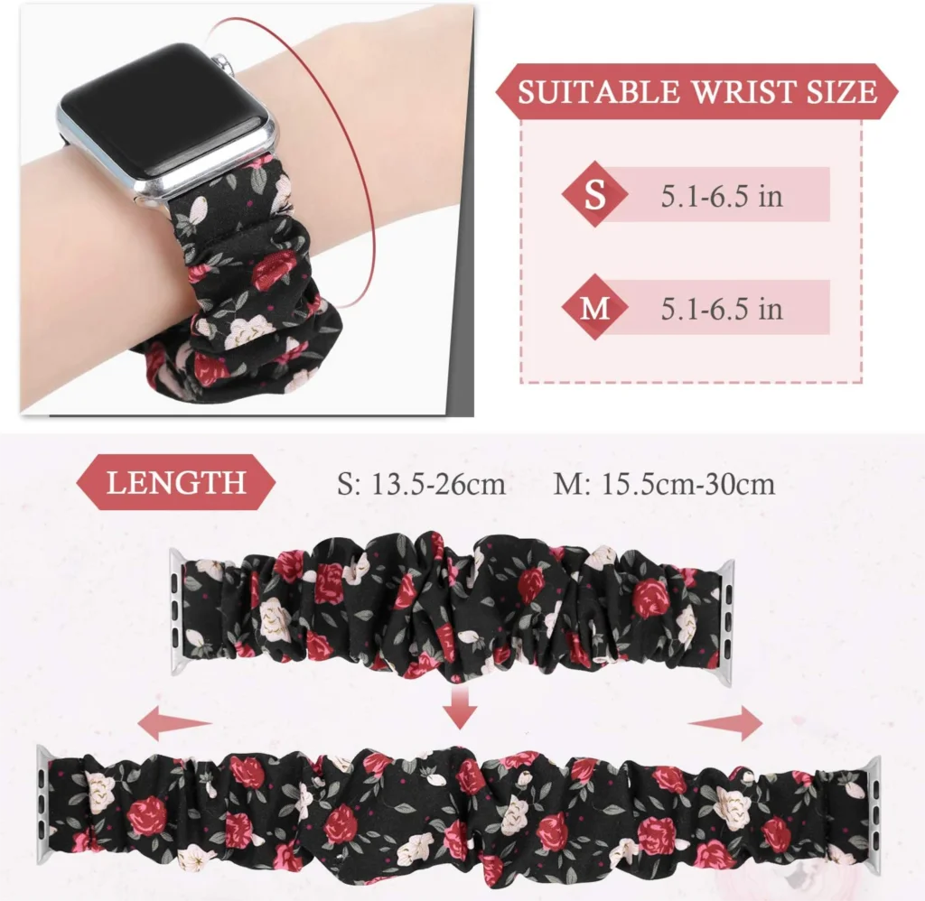 Scrunchie Strap for Apple watch band 44mm 40mm 42mm 38mm ultra 49mm Elastic Nylon Solo Loop bracelet iwatch 3 4 6 7 8 45 mm 41mm