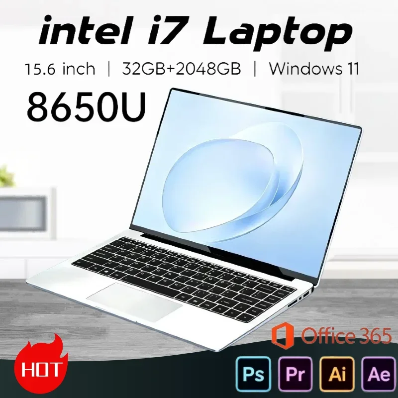 2026 New Intel Core i7 8650U 16GB RAM 1TB/2TB SSD Windows 11 Notebook New Laptop for Office Study (Computers PC)
