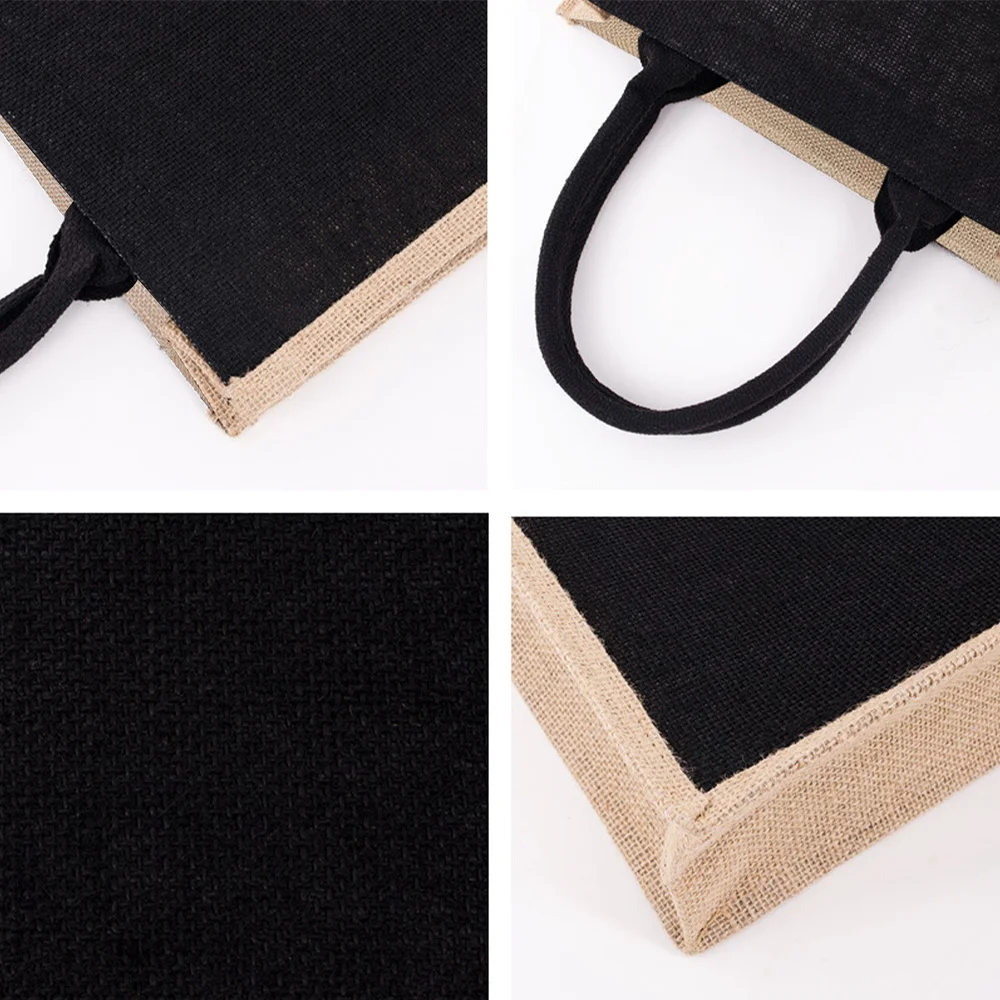 Jute Handbag Shoulder Sacks Jute Imitation Sacks Linen Bags Women Shopping Pouch Designer Laminated Bag Gold Letters and Wreaths