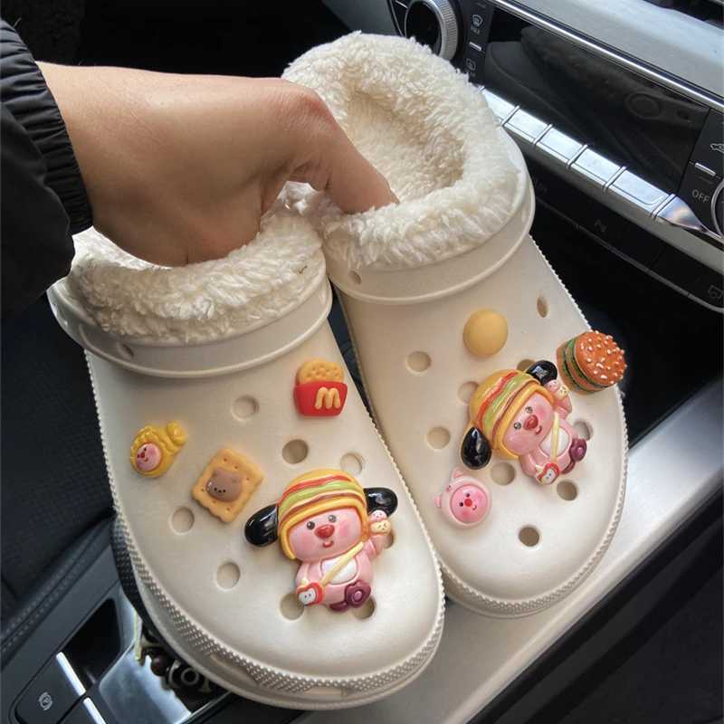 حيوان كرتوني لطيف صغير 3D سحر الأحذية ، ديكورات الأحذية ديي ، اكسسوارات لشرائح حقيبة جوج ، الصنادل قباقيب ، هدايا الأطفال