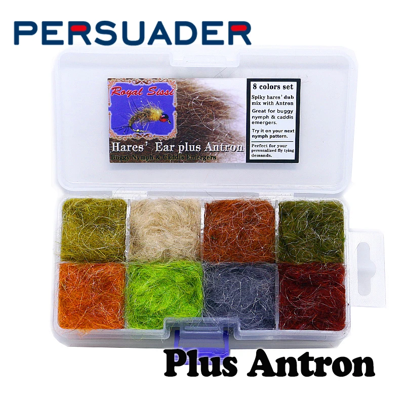 new 8colors boxed caddis fly dub life cycle nymph dubbing for Aquatic insects rabbit guard hairs fly dubbing plus antron fiber