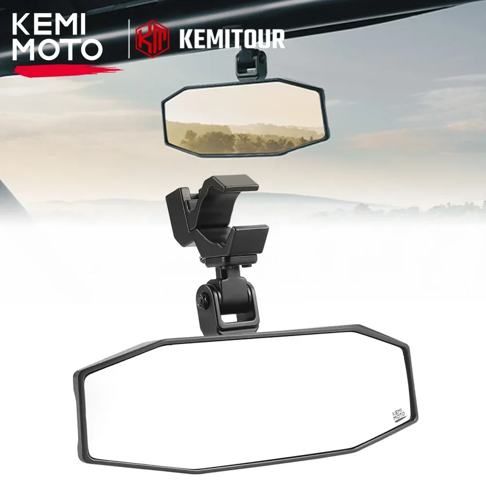 

KEMIMOTO UTV 1.5-2" Center Rearview Mirror Compatible with Polaris RZR Ranger 800 1000 XP 900 for CFMoto for Can Am Maverick X3