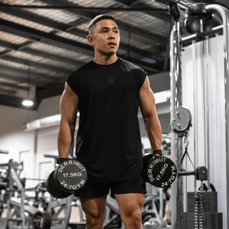 

2026 newest Summer Gym Vest High Quality mesh Shirt Sleeveless T-shirts Men Tank Tops basketball running Fitness Sports Vest men
