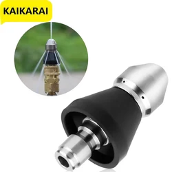 Sewer Cleaning Tool Pipe Unclogger Nozzle 1/4 Quick Connector Pressure Washer Sewer Jetter Nozzle for Drain Jetting Hose 5000PSI