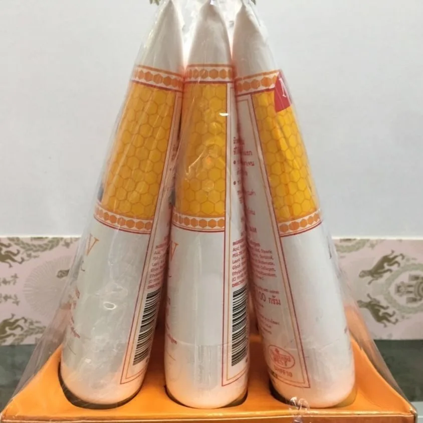 Thailand Original Honei V bsc Honey Facial Foam Natural Collagen Whitening Gentle Cleansing Smooth Soft Honey Bee Facial Wash