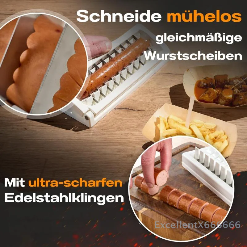 

Banana Slicer Stainless Steel Multifunctional Hot Dog Slicer Sausage Cutter Vegetable Strawberry Slice Kitchen Tools