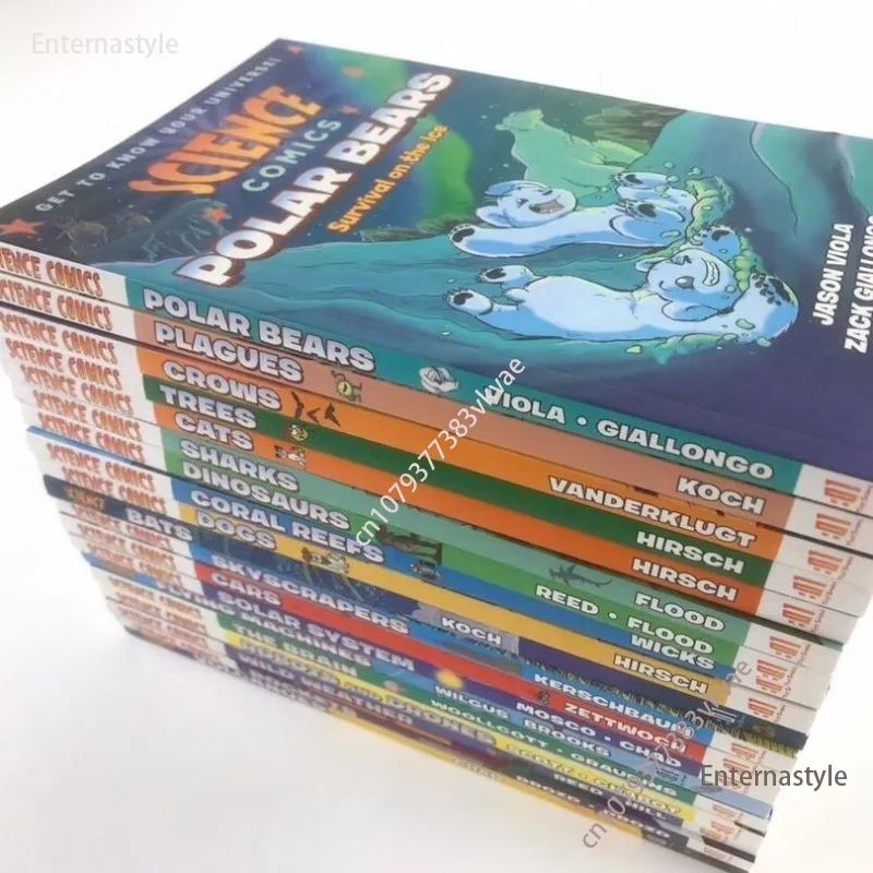 

25 Books/Set Of Science Comics Children's Exploration, Cognitive Nature, Popular Science English Picture Book Comic Book