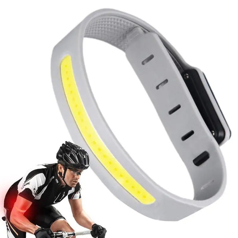 Night Running Armband LED Light Outdoor Sport USB Rechargeable Flashing Light Safe Belt Arm Leg Warning Wristband Outdoor Light