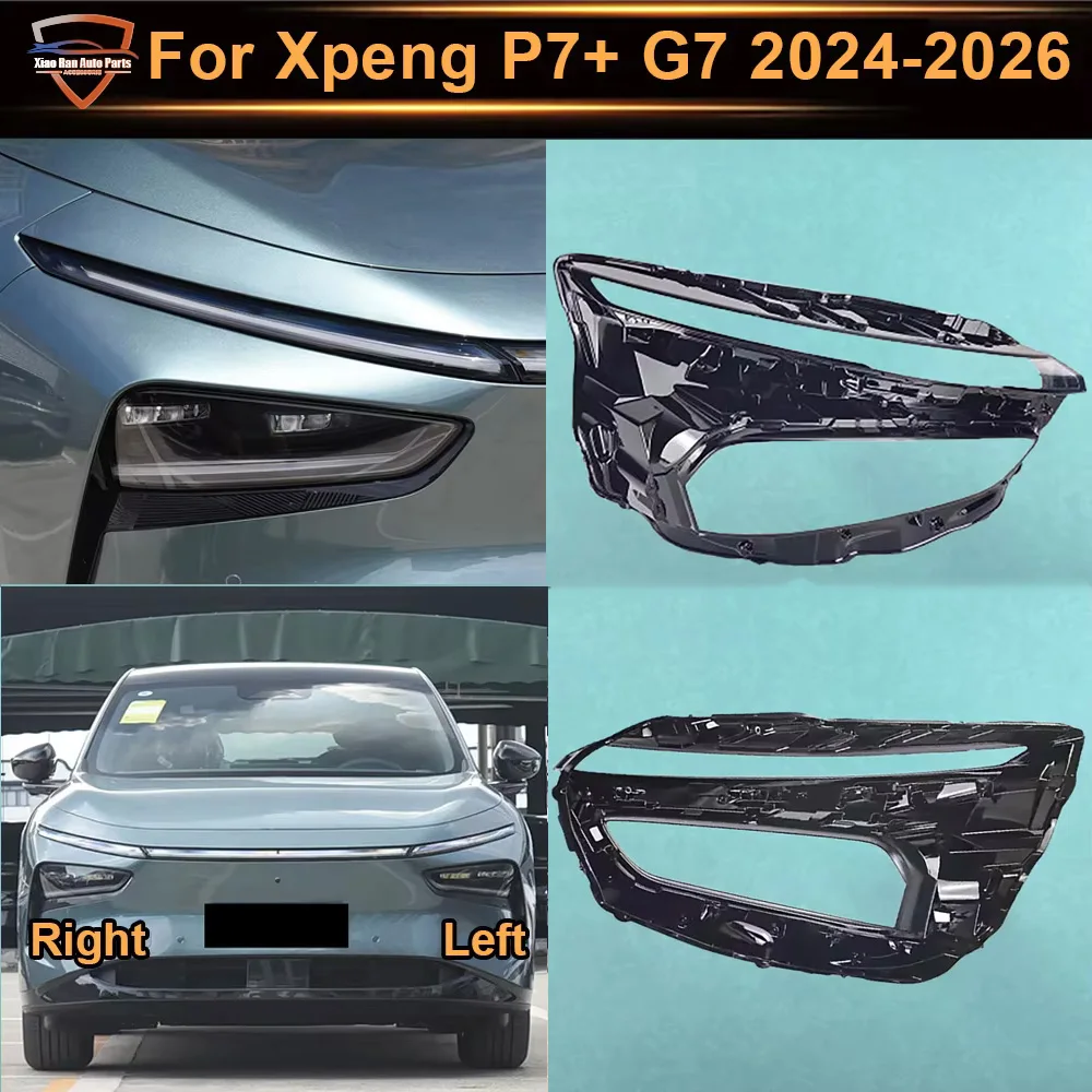 

Front Headlamp Cover Transparent Mask For Xpeng 2024-2026 P7+ G7 Lamp Shade Headlight Shell Lens Replace The Original Lampshade