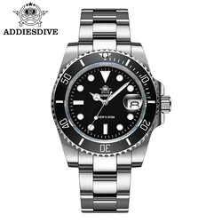ADDIESDIVE Men's Quartz Wristwatch Stainless Steel Watches Business Leisure Watch Luminous Waterproof Outdoor Sports Watch
