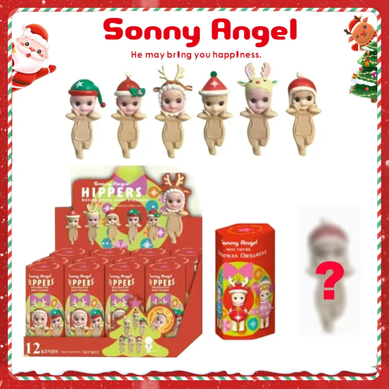 Sonny Angel Blind Box Christmas Angel Series Party Angel Mysterious Blind Box Cute Figure Doll Toys Car Ornament Christmas Gift