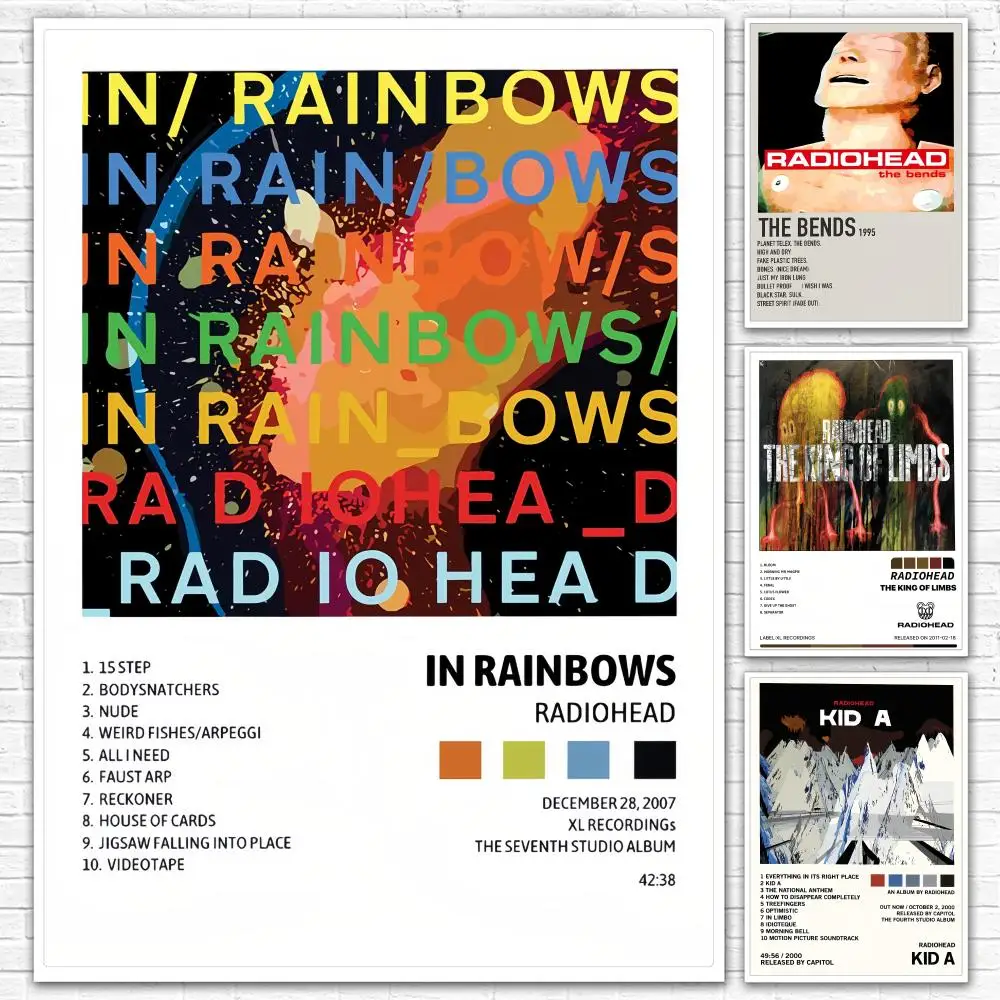 Alternative Rock Band R-Radiohead Poster All-match HD Waterproof Self-Adhesive Wall Art Sticker For Home Bedroom