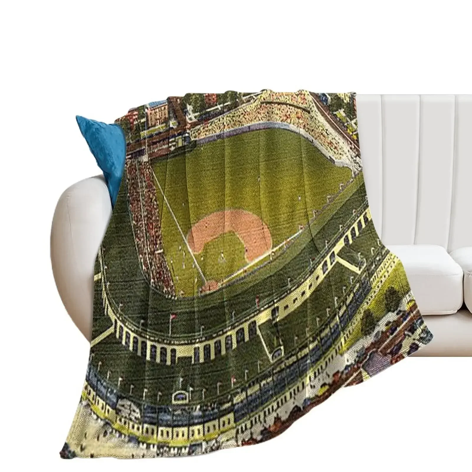 

wrigley field,rooftop bleachers at wrigley,ivy covered outfield walls,chicago baseball stadium,old ballparks,old s Throw Blanket