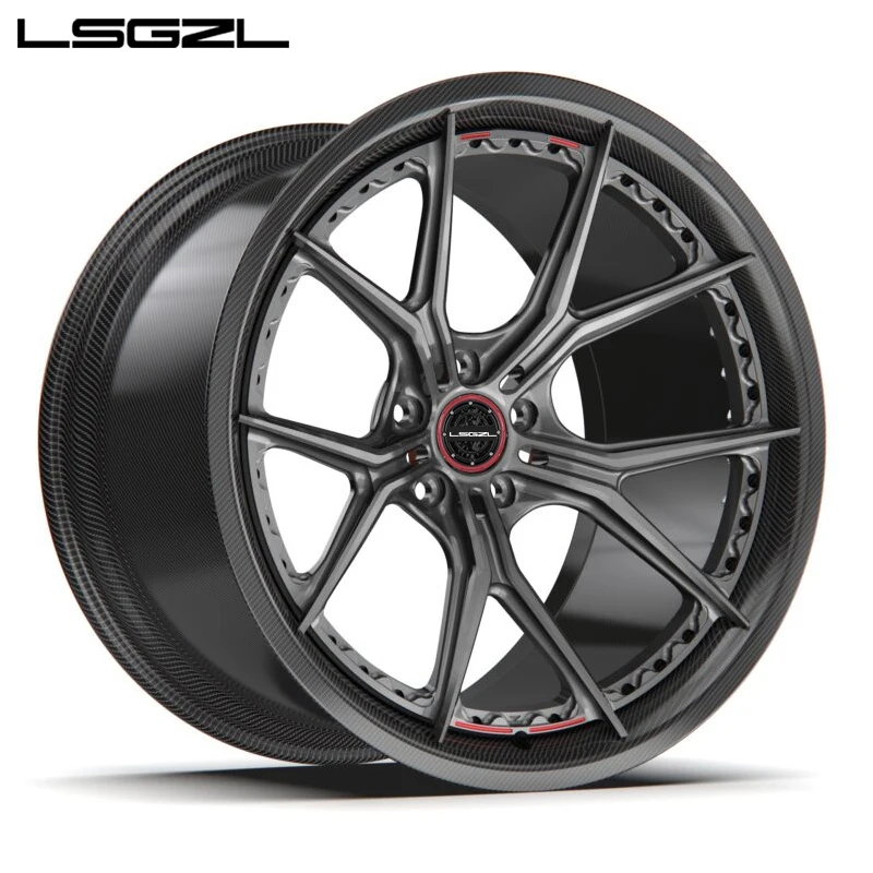 LSGZL Custom Carbon Fiber Car Rim 18-26 Inch 5x114.3 5X120 6X139.7 for Mercedes Corvette for Land Rover Rolls-Royce