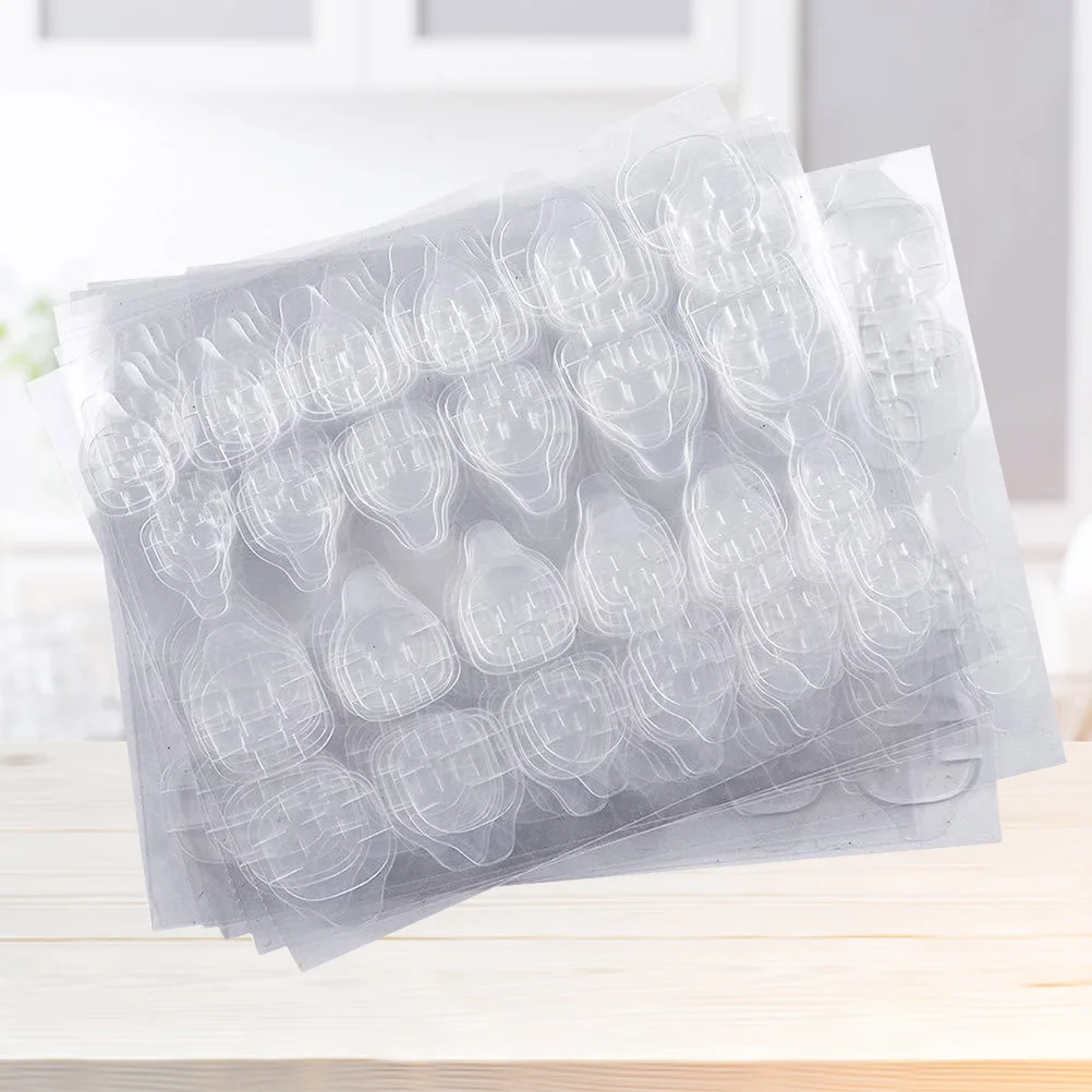 

24Pcs Per Sheet 50 Sheets Pack Nail Glue Sticker Easy Remove Safe Wear Creative DIY Nail Art Decoration Double Sided Transparent