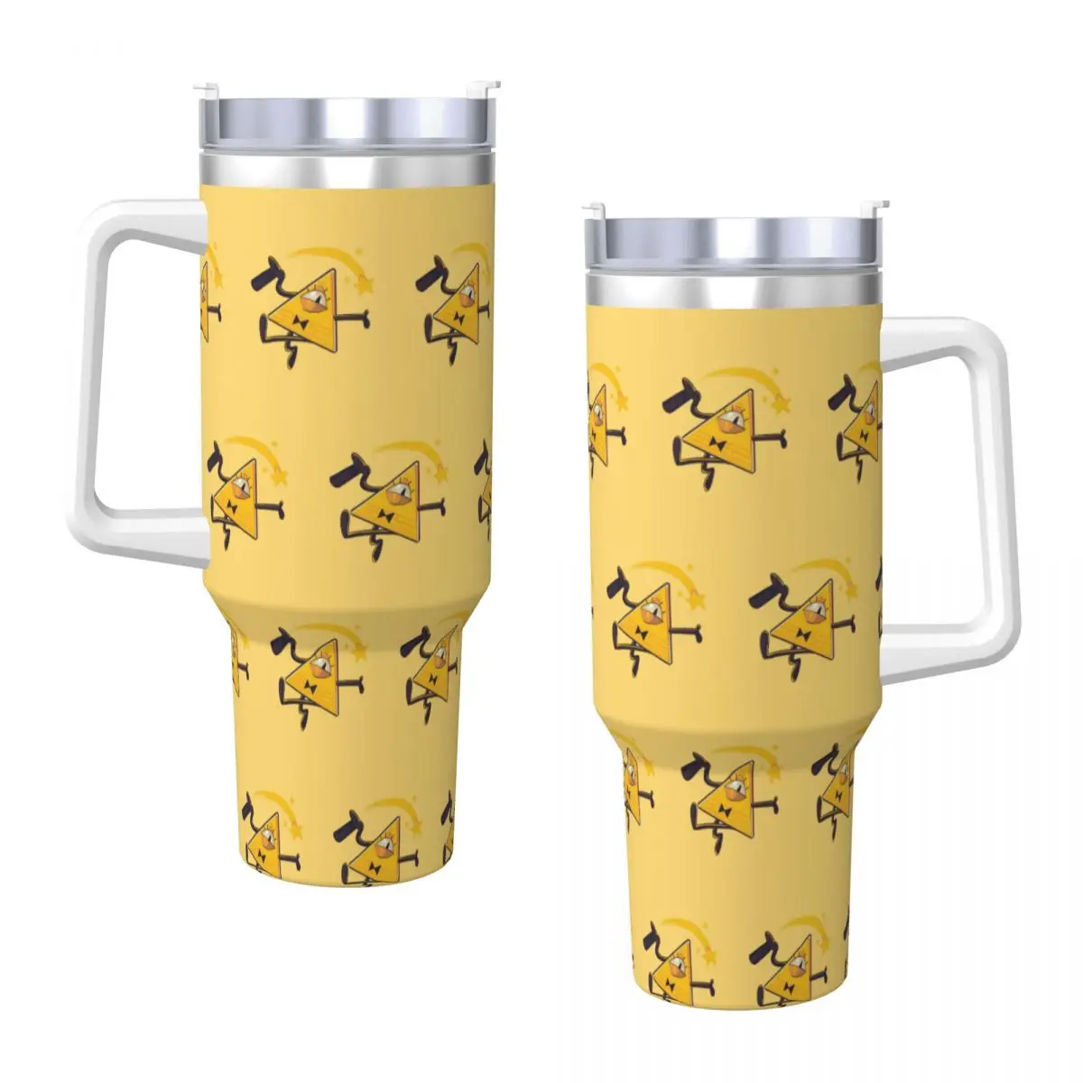 Gravity Falls Bill Cipher Tumbler Hot Drinks Water Bottle Leakproof Stainless Steel Thermal Mug Design Camping Car Mugs