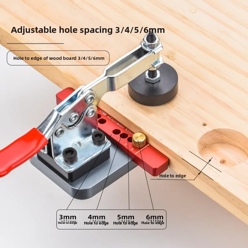 Woodworking 35mm Hinge Hole Opener, Cabinet Door Aircraft Hinge Punching Positioning Drilling Auxiliary Limit Holder