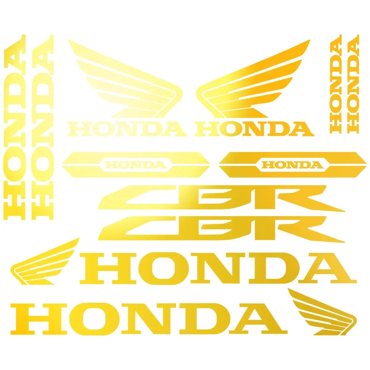 Vinyl Motorcycle Honda Logo Sticker Kits CBR HRC Tank Helmet Decal Set image 5