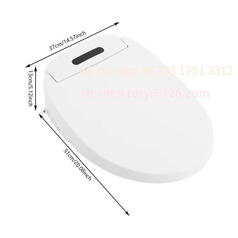 مقعد مرحاض ذكي ممدود قابل للتخصيص، مقعد غطاء مرحاض ذكي #4