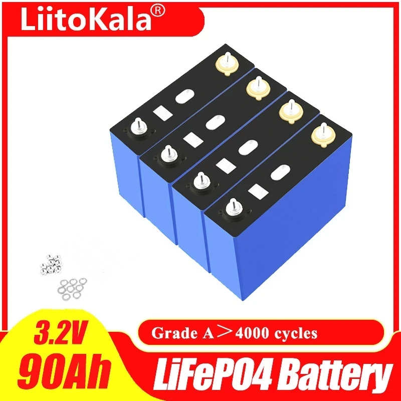 LiitoKala CATL 3.2V 90Ah LiFePO4 bateria może dla 4S 12V 24V 3C 270Ah litowo-żelazna fosfa VR energia słoneczna samochód łódź bateria