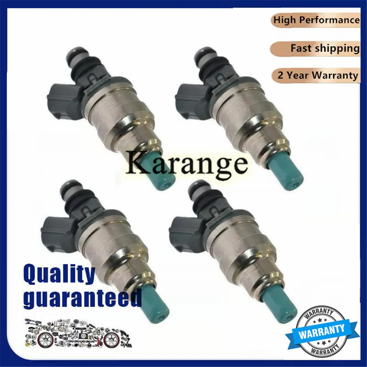 4pcs Fuel Injector For DAIHATSU&MAZDA ROCKY 323 MX-3 PROTEGE 1.6L 1.8L L4 195500-2040 842-12176 MJF07-13-250 JF07-13-250