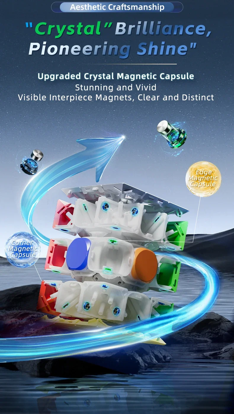 [Picube] MoYu Weilong WRM V11 20M Magic Speed WRM V11 20M Maglev Ball-Core Magic Cloth Version UV 3X3 Speed Cube Magico Puzzle – Detail 7