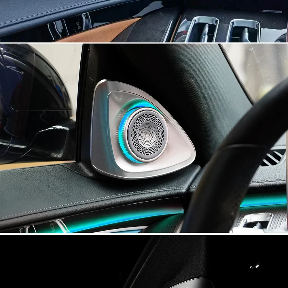 4D اكسسوارات السيارات الإضاءة W205 توربو تنفيس الهواء المحيطة ضوء مضيئة غطاء لمرسيدس بنز z C GLC W205